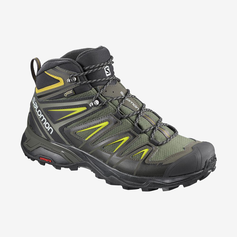 Botas De Montaña Salomon Hombre Multicolor - Salomon Argentina X ULTRA 3 WIDE MID GORE-TEX,470913-WK